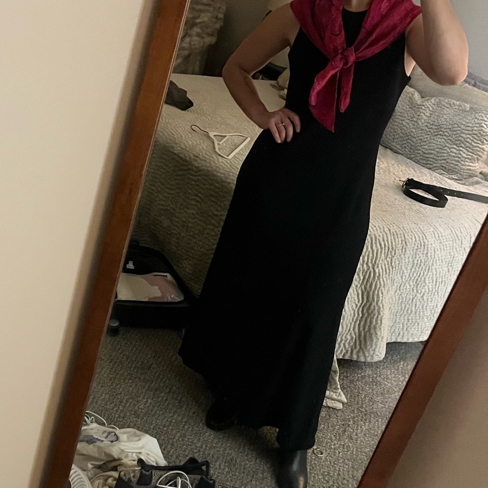 Vintage Black Maxi Dress